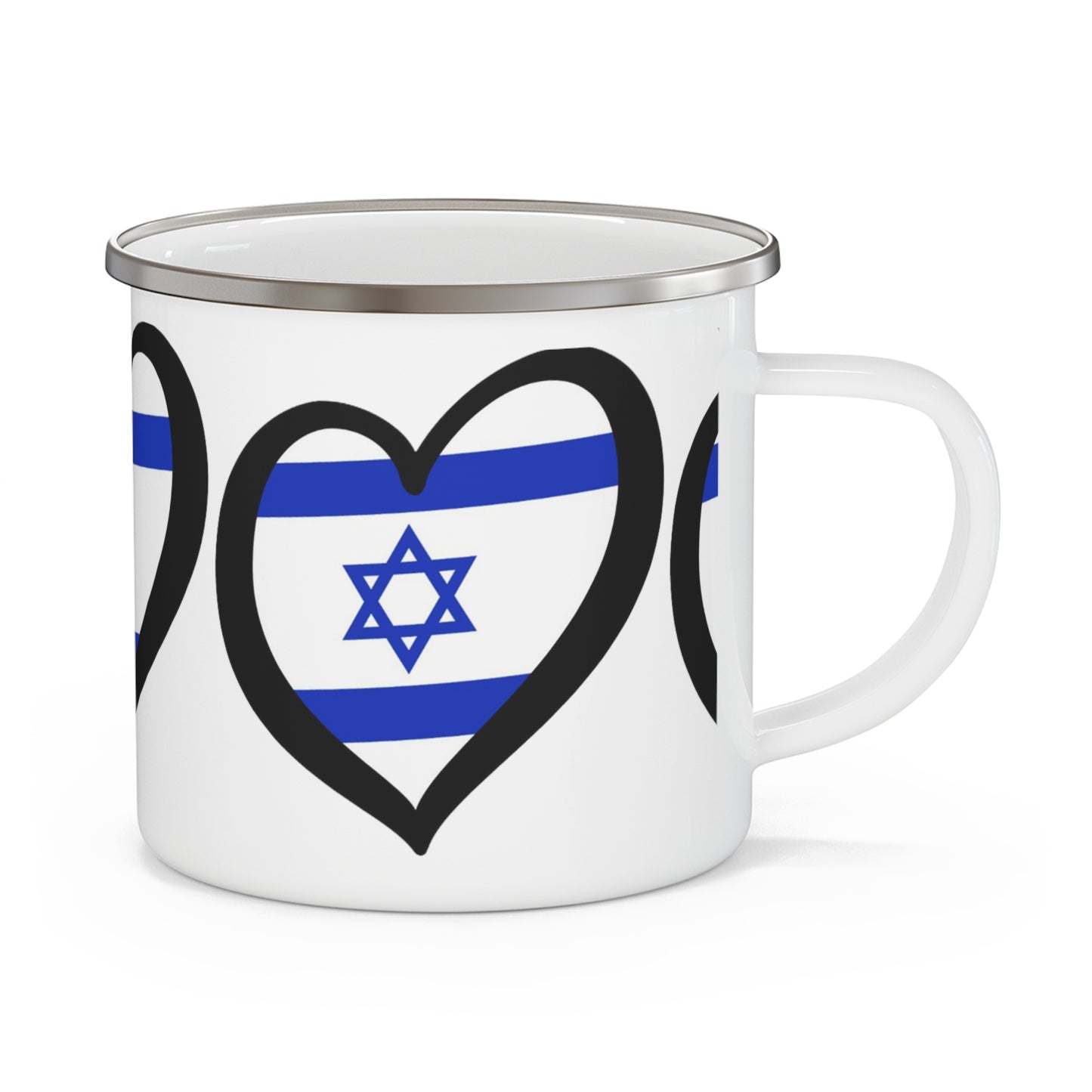 I Love Israel Ceramic Camping Mug